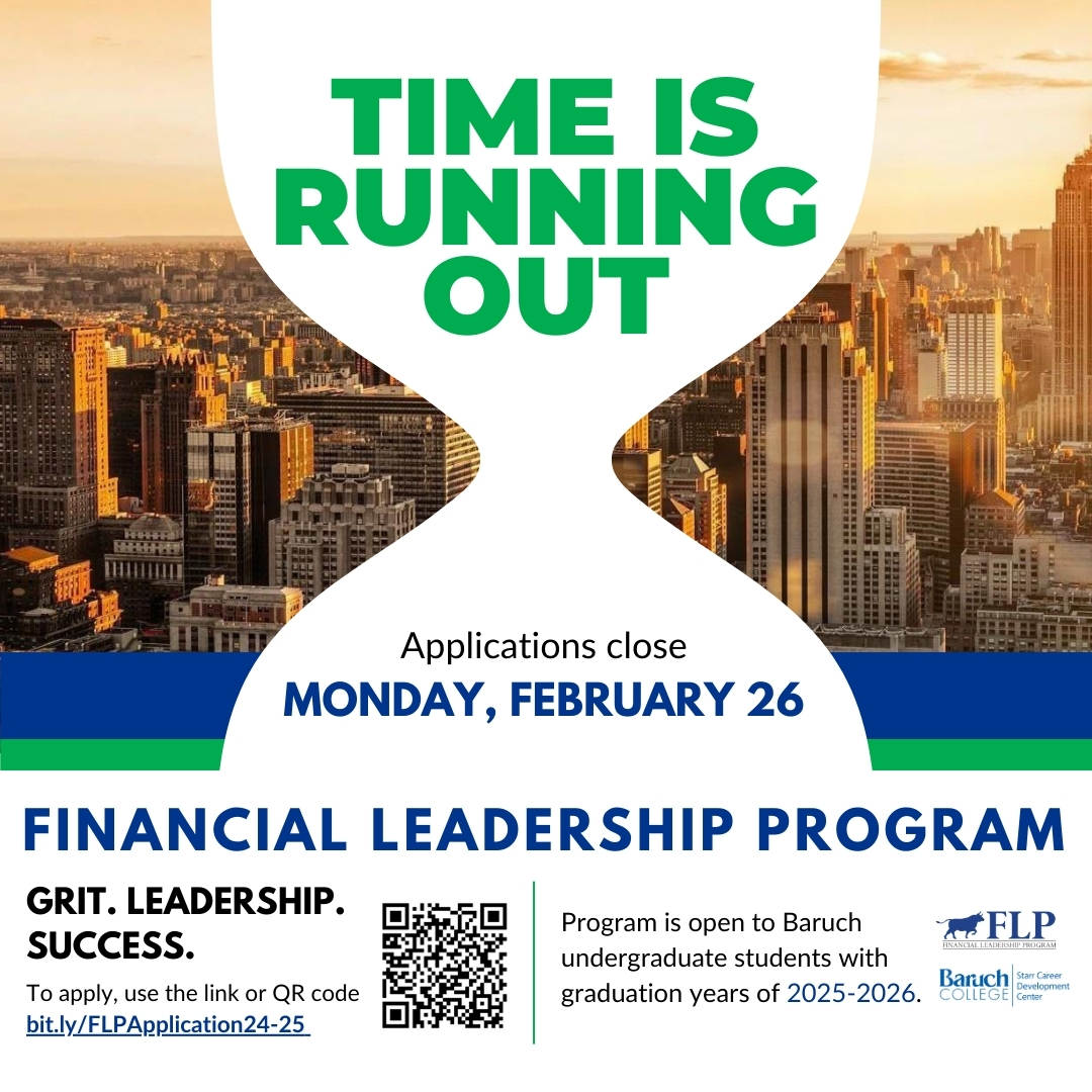 Financial Leadership Program social media graphic for application deadline
